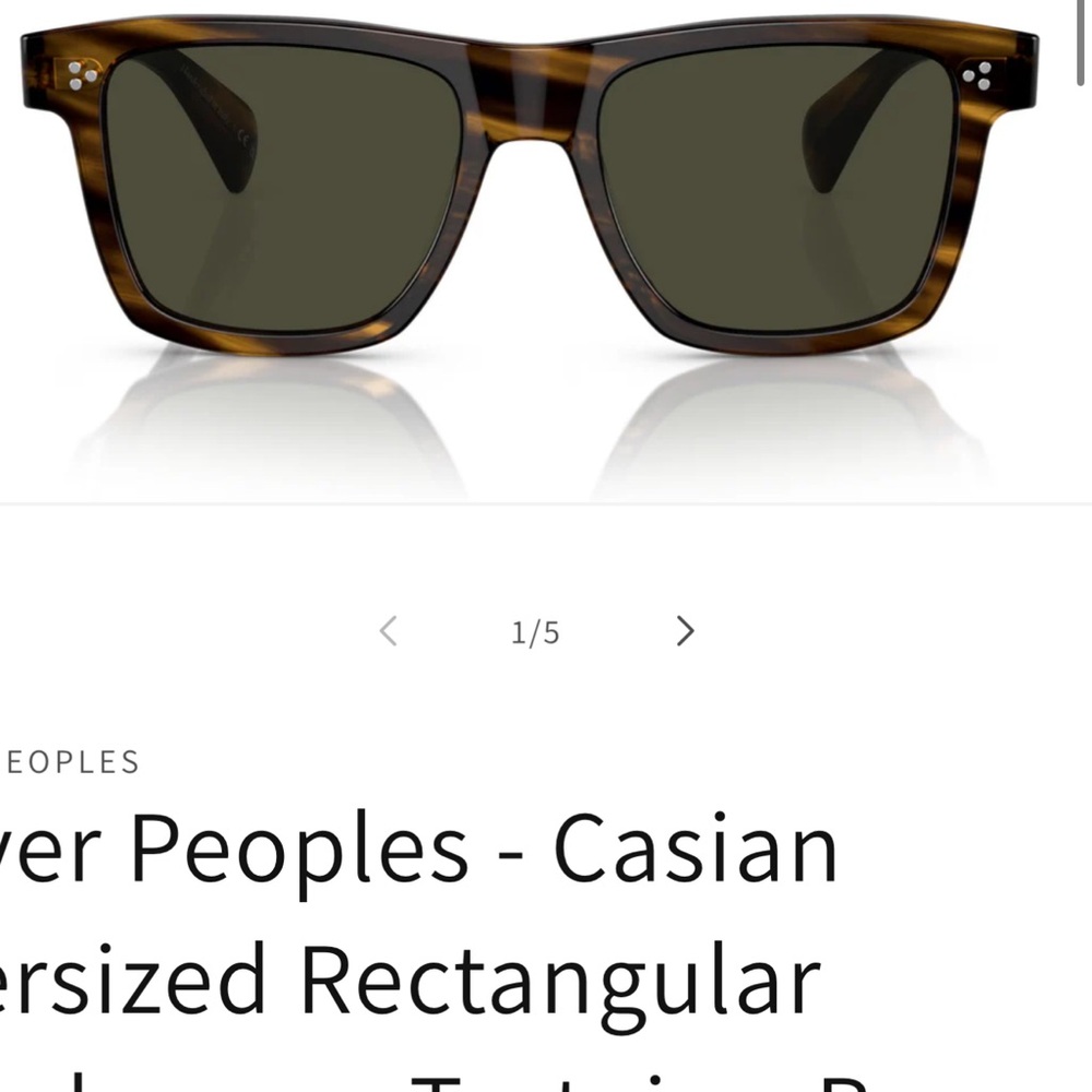 Oliver Peoples Casian Tortoise Brown Sunglasses
